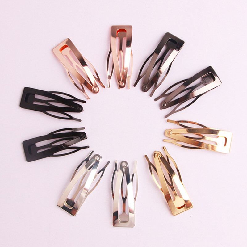 10 or 5 Pack Metal Snap Barrettes for Women - Secure Double-Grip Hair Clips and Side BB Hairpins