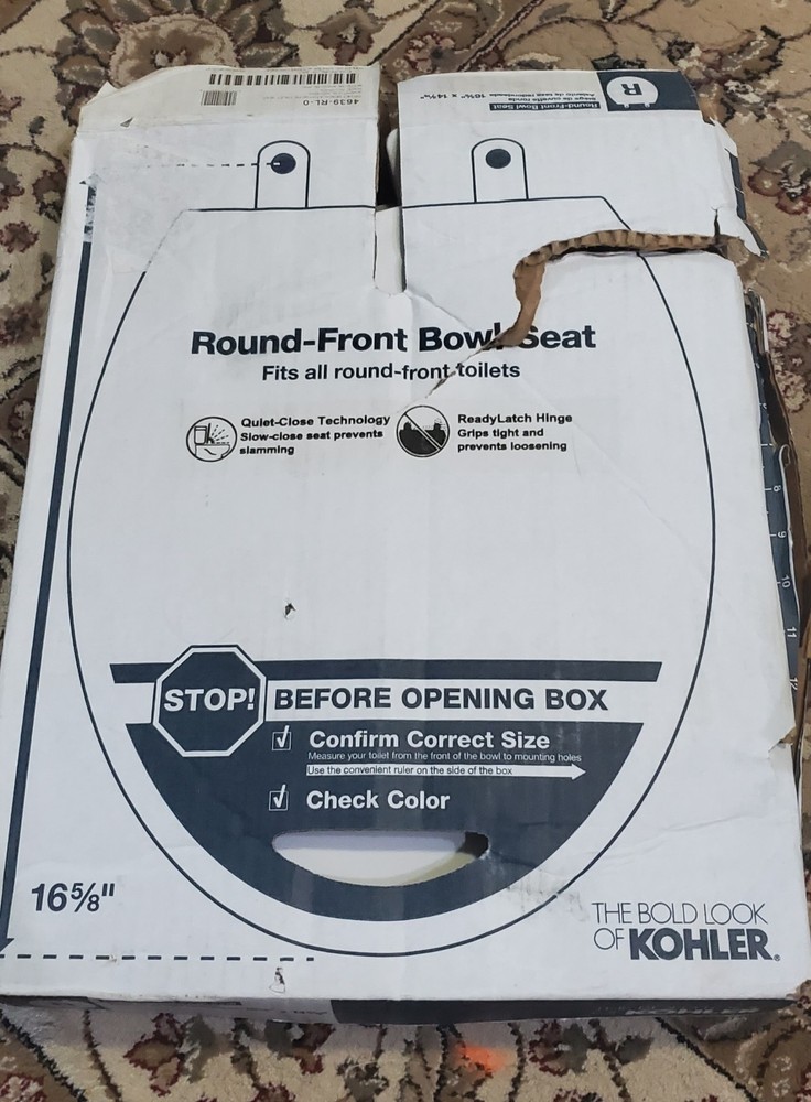 KOHLER Cachet Quiet Close Round Toilet Seat White 4639-RL-0