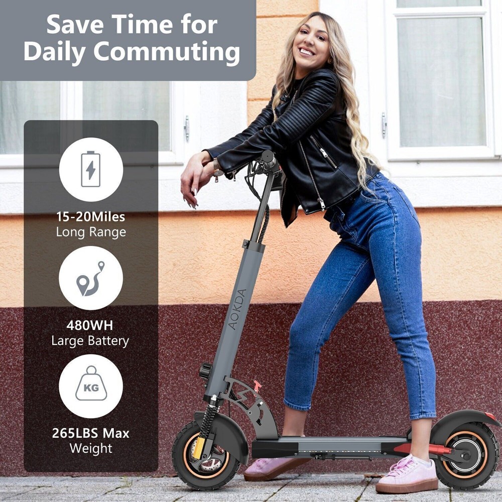 ELECTRIC SCOOTER ADULT LONG RANG FAST SPEED E-SCOOTER URBAN COMMUTE RECHARGEABLE