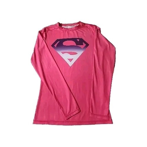 Cody Lundin Supergirl Hot Pink Medium Compression Rash Guard DC Comics
