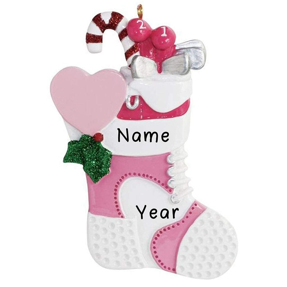 Custom Golf Stocking Ornament for Women - Holiday Gift-image