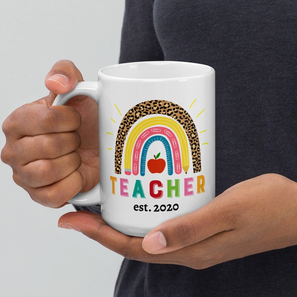 Personalized Teacher Mug Teacher Mug Gifts For Teachers Rainbow Mug