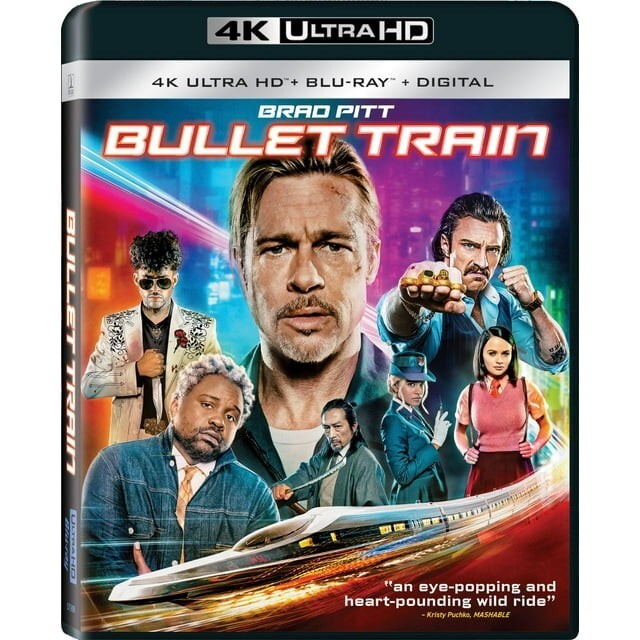 Bullet Train 4k Ultra HD + Blu-Ray + Digital, 2022 New Sealed W/slip Brad Pitt