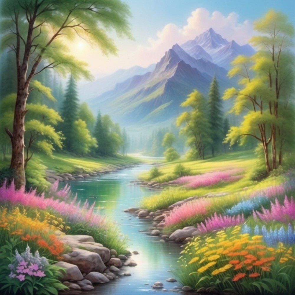 Digital Image Picture  Wallpaper Background Desktop AI Art beautiful Forest