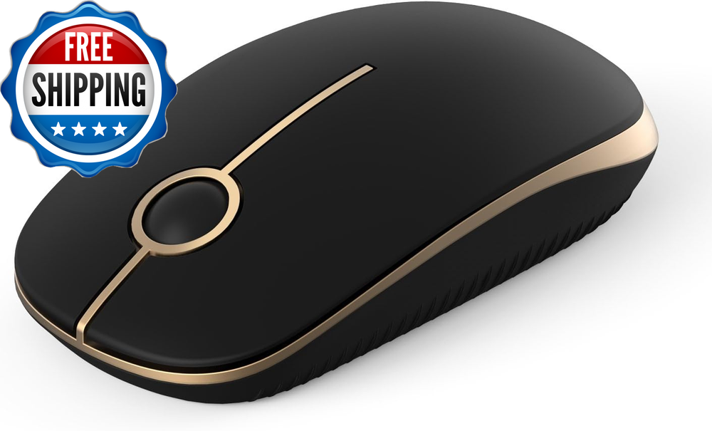 2.4G Slim Wireless Silent Mouse with Nano Receiver for Quiet Computing