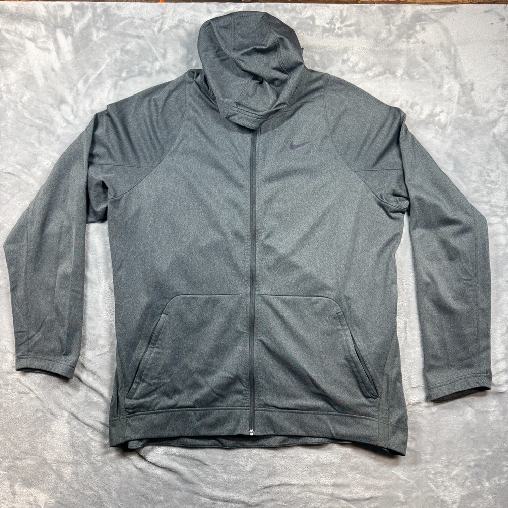 Nike Basketball Dri Fit Hoodie Charcoal Gray XXL Loose Fit