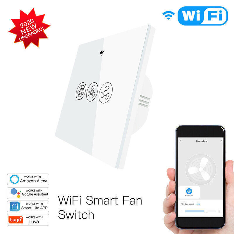 Smart Ceiling Fan Switch Tuya App Wireless Remote Control For Alexa and Google