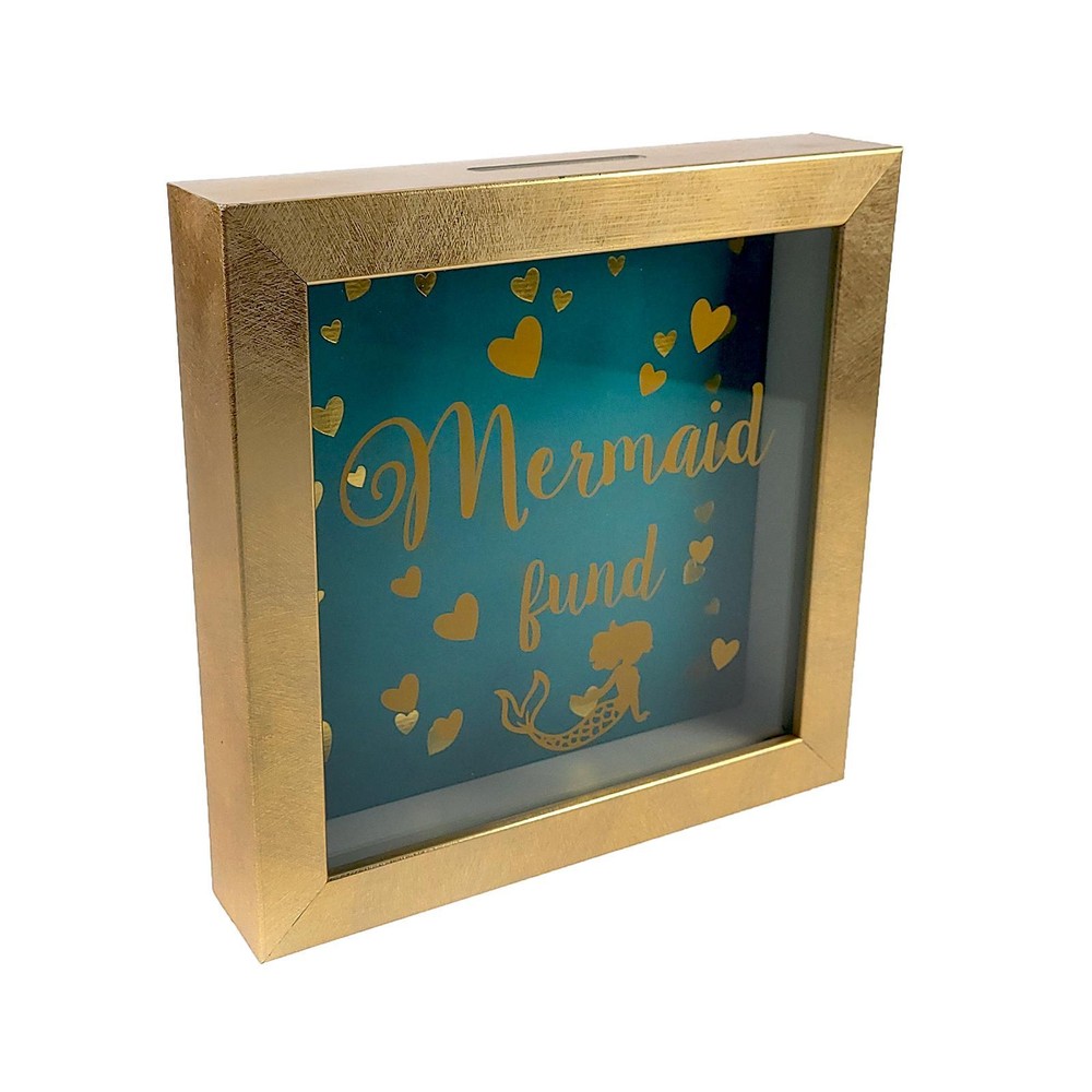Hucha decorativa Shudehill Mermaid Fund decoración dorada del hogar 20 cm