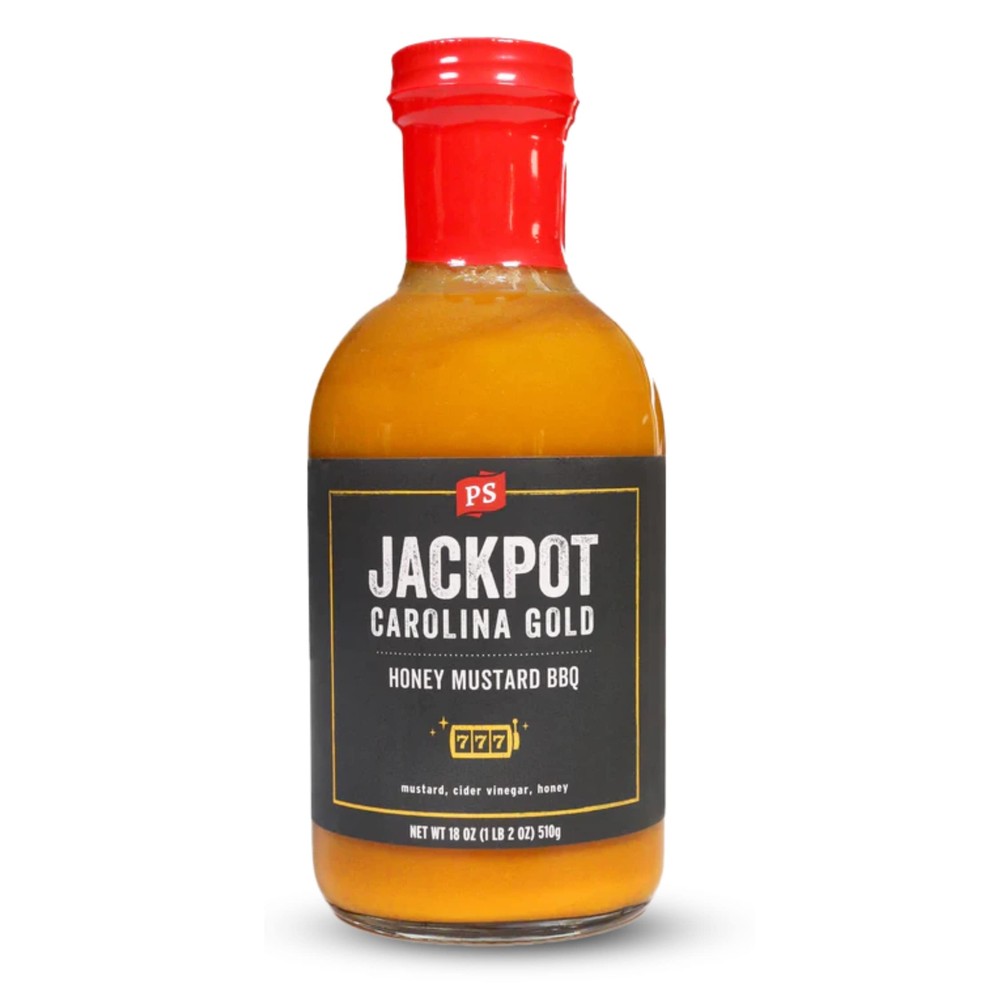Jackpot Carolina Gold Honey Mustard BBQ Sauce - Tangy Sweet Marinade & Glaze