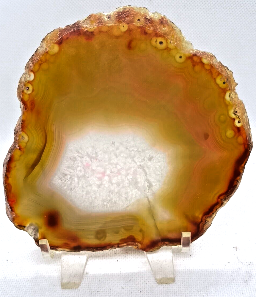 Polished NATURAL Agate Crystal Geode Agate Slab Slice - 4.2 oz.
