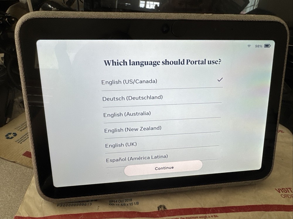 Facebook Portal Go Smart Display for Video Calls TN49KC SN2C21BP1C950143