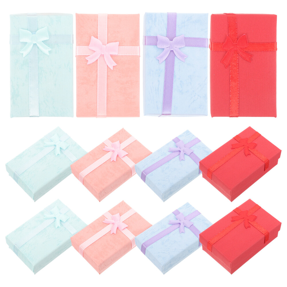 24 Pcs Jewelry Organizer Storage Container Wicker Stand Clear Office