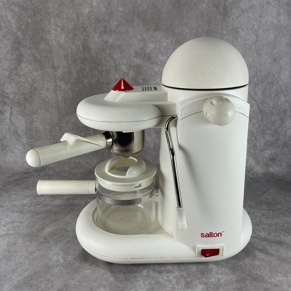 Vintage Salton EX-19 White Espresso Cappuccino Machine