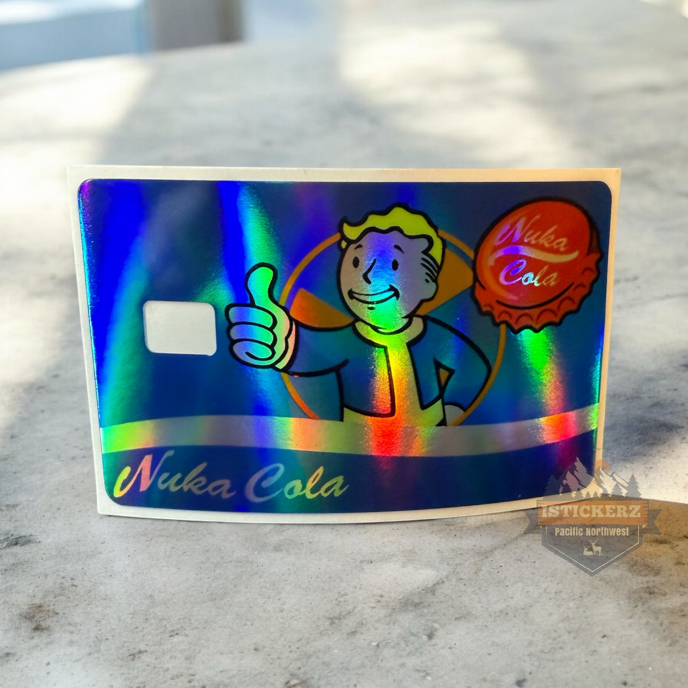 Credit Card Sticker Skins Vinyl Decal Nuka Cola Holographic-image