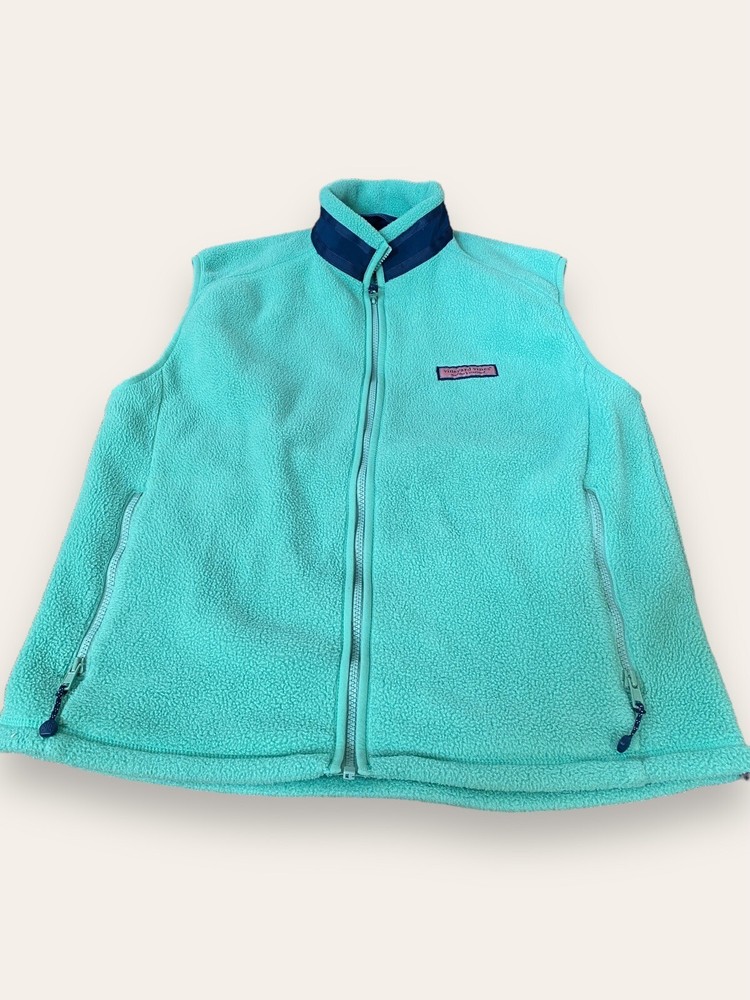 Vineyard Vines Vest Adult Small Blue Fleece Full Zip Martha’s Vineyard Harbor