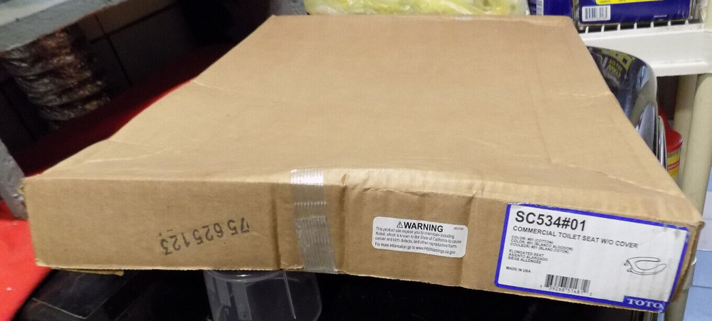 NEW TOTO SC534#01 Elongated Commercial Toilet Seat w/o cover , Cotton White