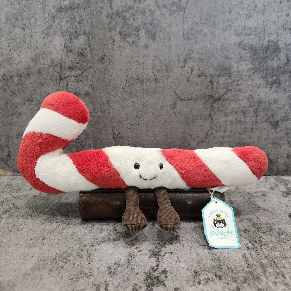 NWT Jellycat Amuseables Candy Cane Retired Holiday Plush Kidcore Gift