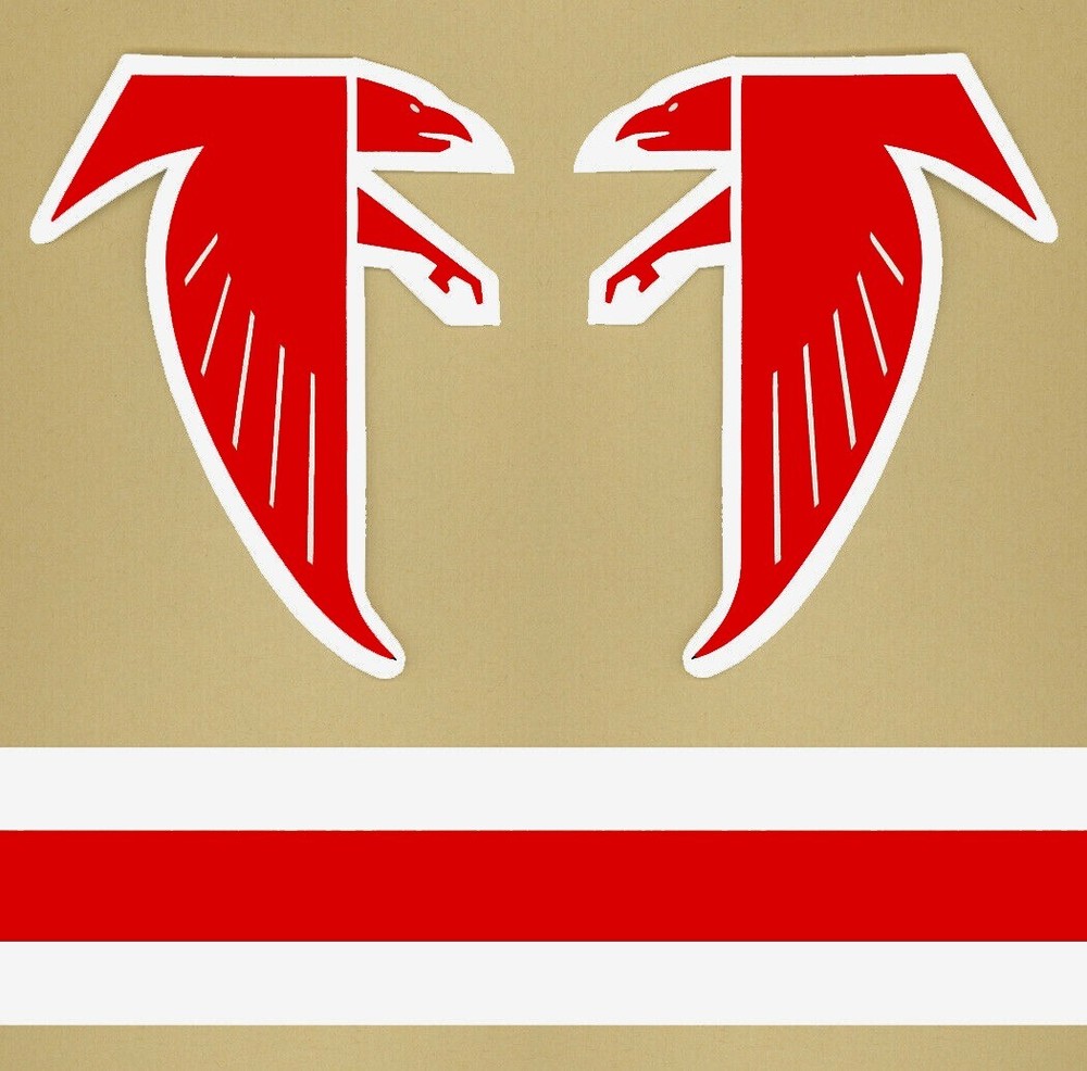 NOS Full Size  Atlanta Falcons Throwback Style Football Helmet Decals 20 mil 3M