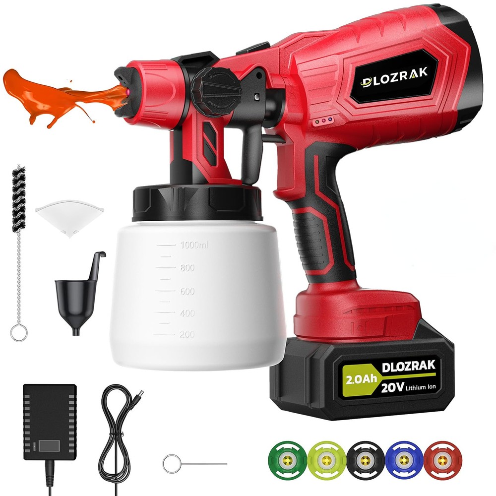 Paint Sprayer with Batteries, Home Portable Cordless Paint Sprayer, Paint Spr...