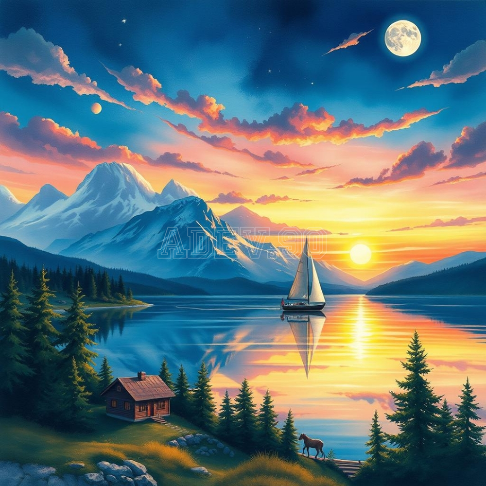 AI Art Digital Wallpaper Background for Desktop-image