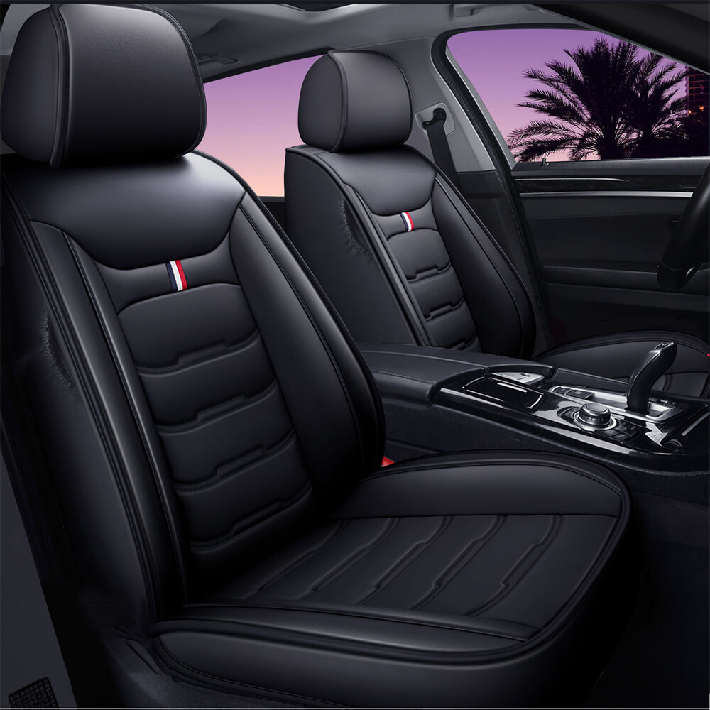 For Cadillac Car Seat Covers Leather Full Set Cushion Pad Mat -2 Front Seats