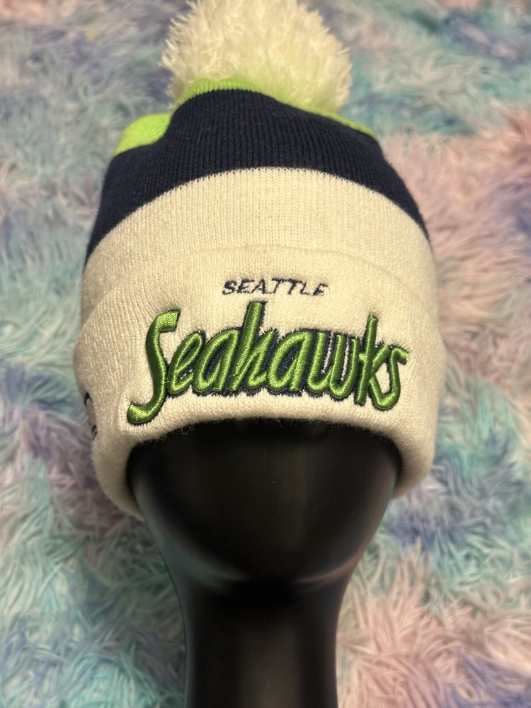 Seattle Seahawks Beanie Hat Adult Winter Knit Hat Cap Cuffed NFL New Era
