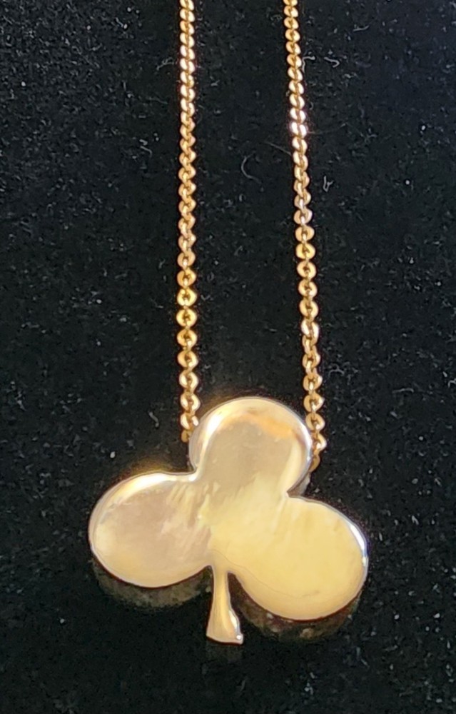 Vintage Four-Leaf Clover Pendant Necklace for Good Luck