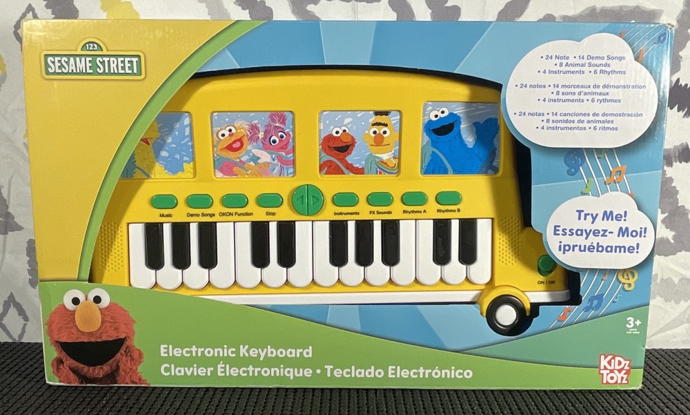 Sesame Street Musical Keyboard Toy Bus for Kids – Fun Learning Piano