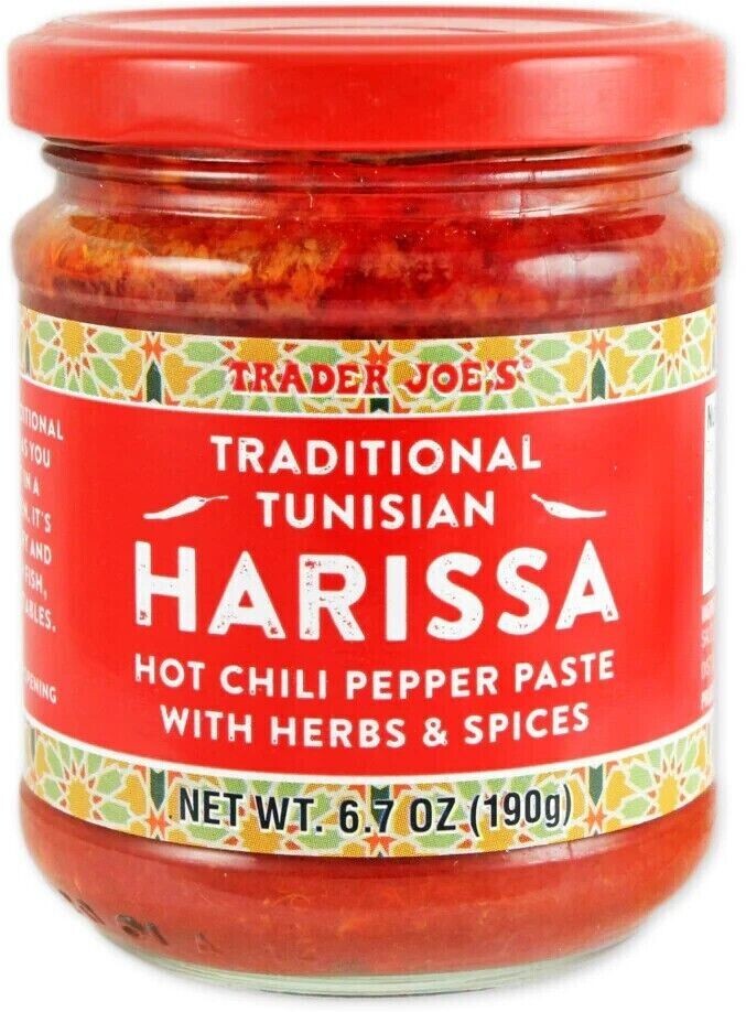 2 Jars of Trader Joe's Tunisian Harissa Hot Chili Pepper Paste Herbs & Spices