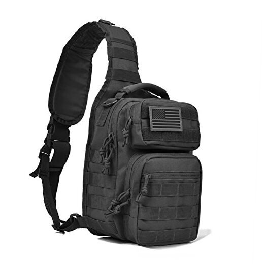 Reebow Gear Compact Tactical Sling Backpack in Black