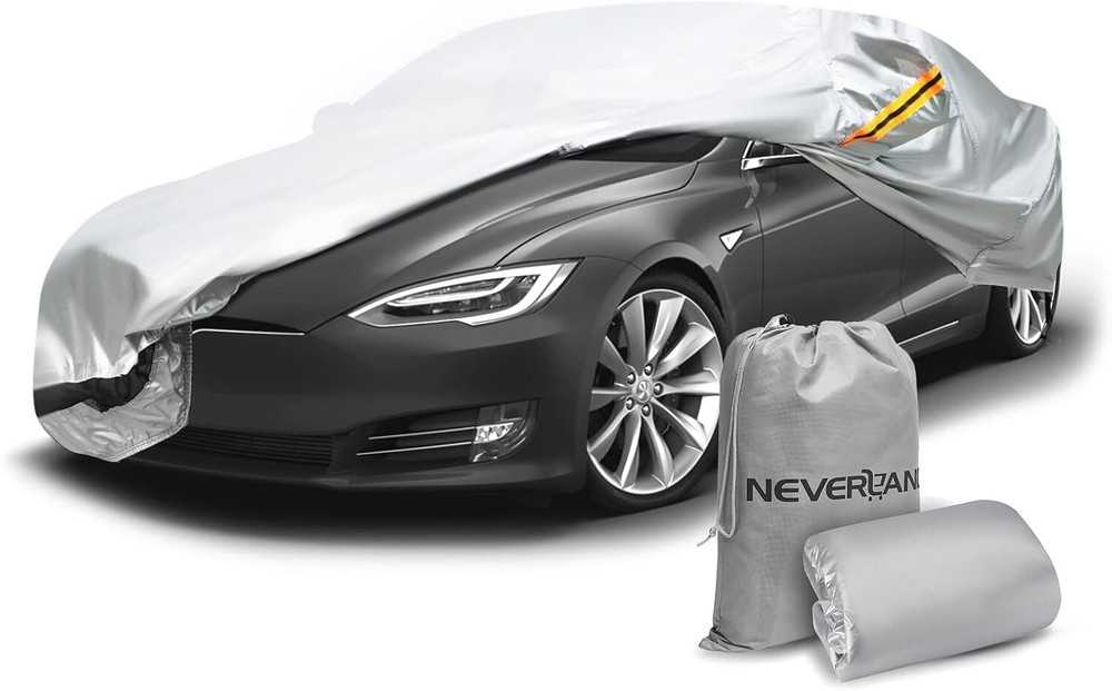 Car Cover All Season For Tesla Model 3 with Ventilated Mesh Charging Port