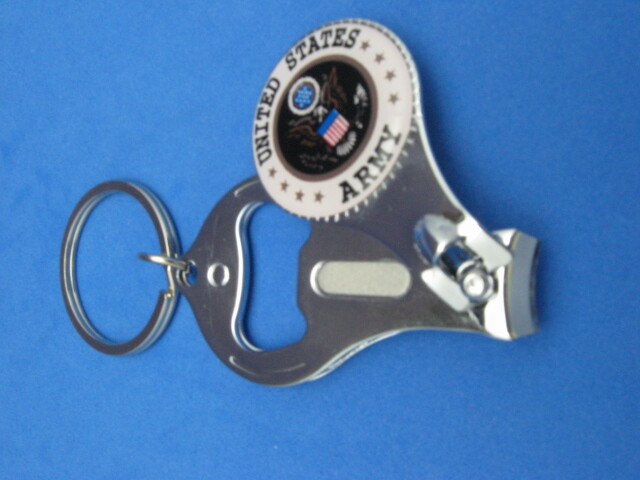 Army Logo Key Ring with Nail Clipper and Bottle Opener #224