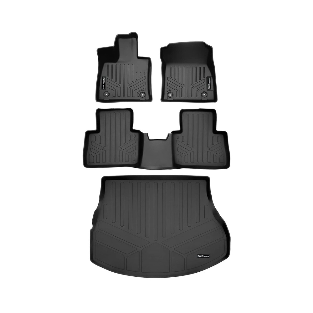 SMARTLINER Custom Fit All Weather Floor Mats and Cargo Liner Set Black Compat...