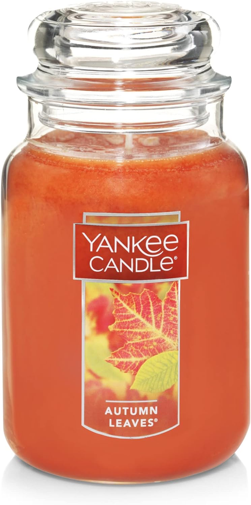 Yankee Candle Autumn Leaves Scented, Classic 22Oz Large Jar Single Wick Aromathe