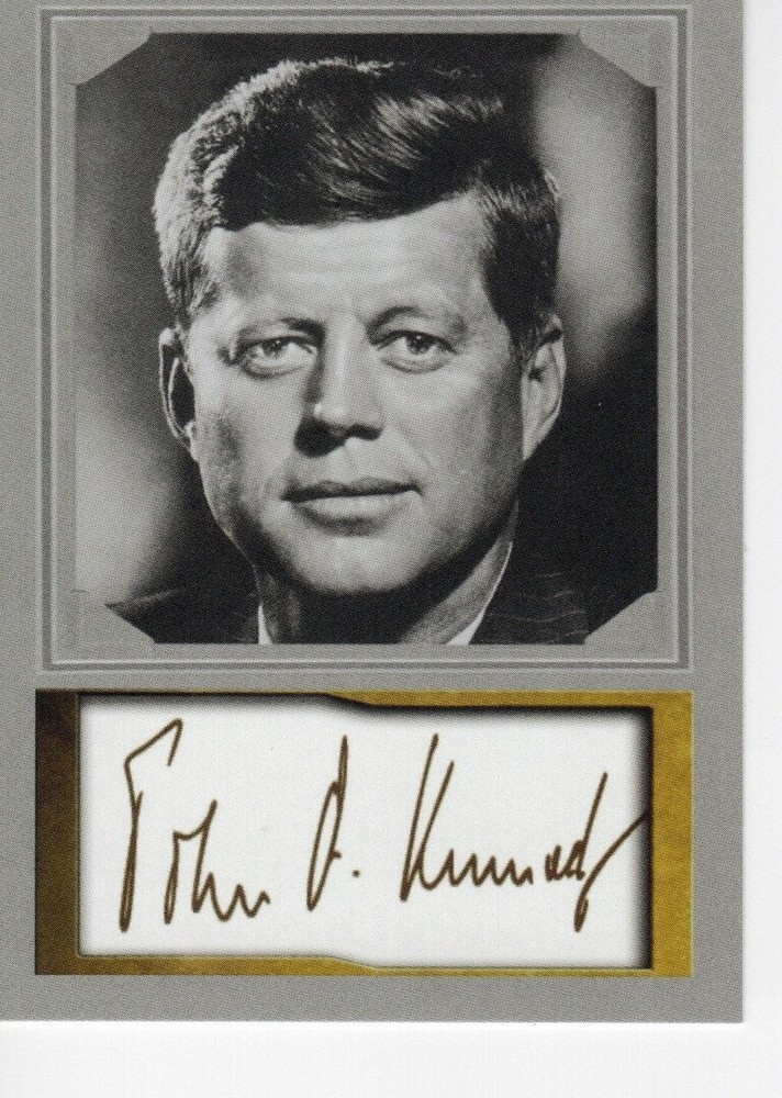 JOHN F KENNEDY ~  Presidential ACEO Portrait D. Gordon Facs Auto  * NM+ #35