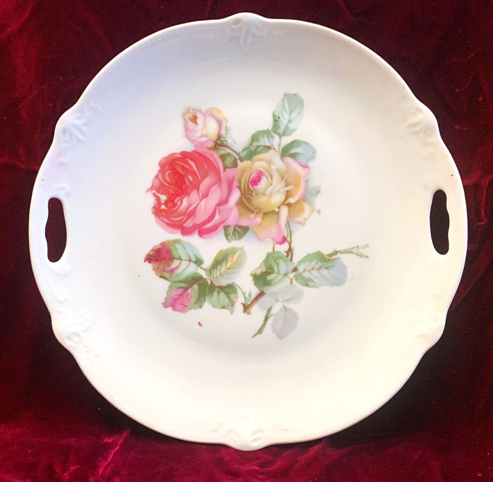 Antique German Hand Painted Porcelain Serving Plate – Hutschenreuther