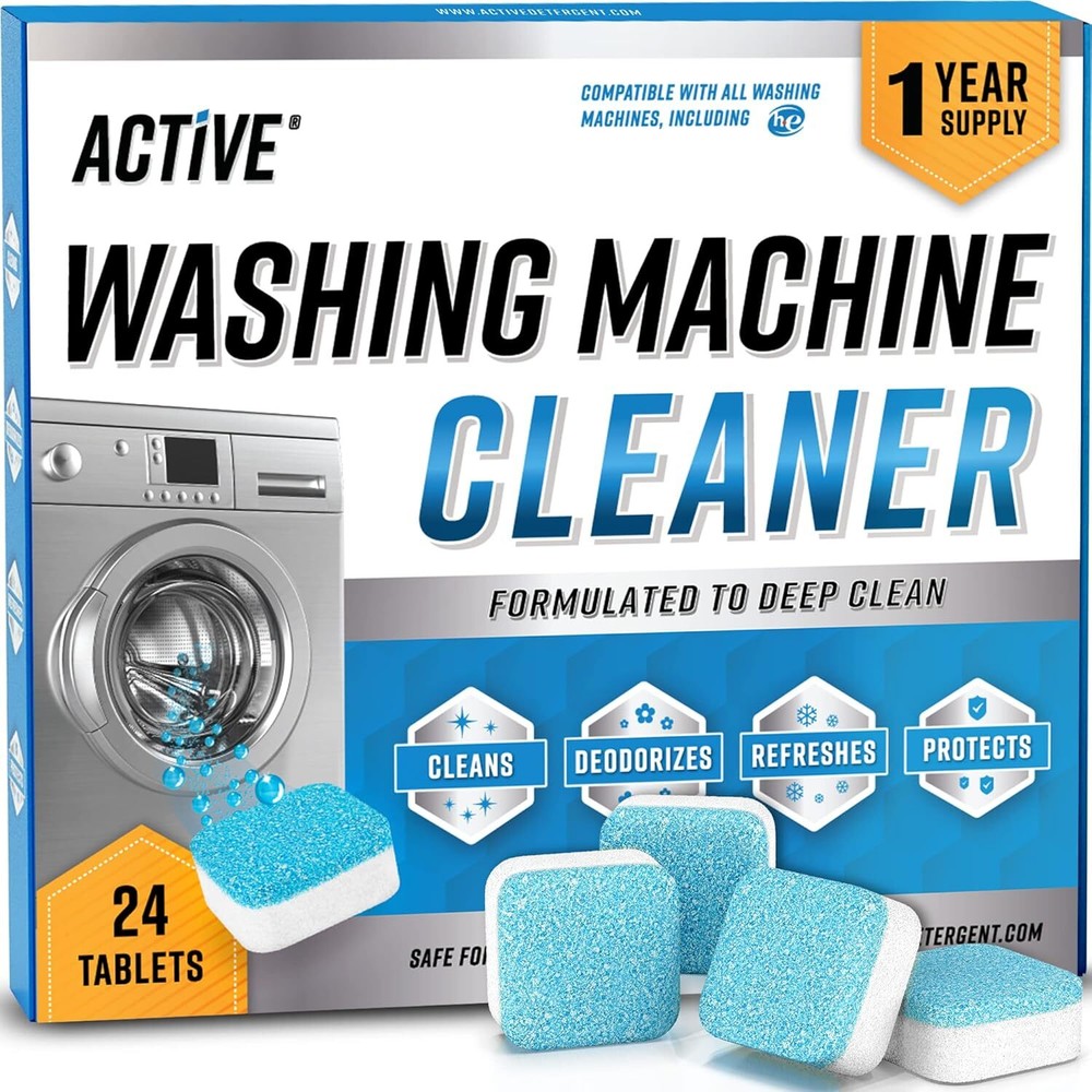 ACTIVE Washing Machine Cleaner Descaler Deep Cleaning (24 Tablets)