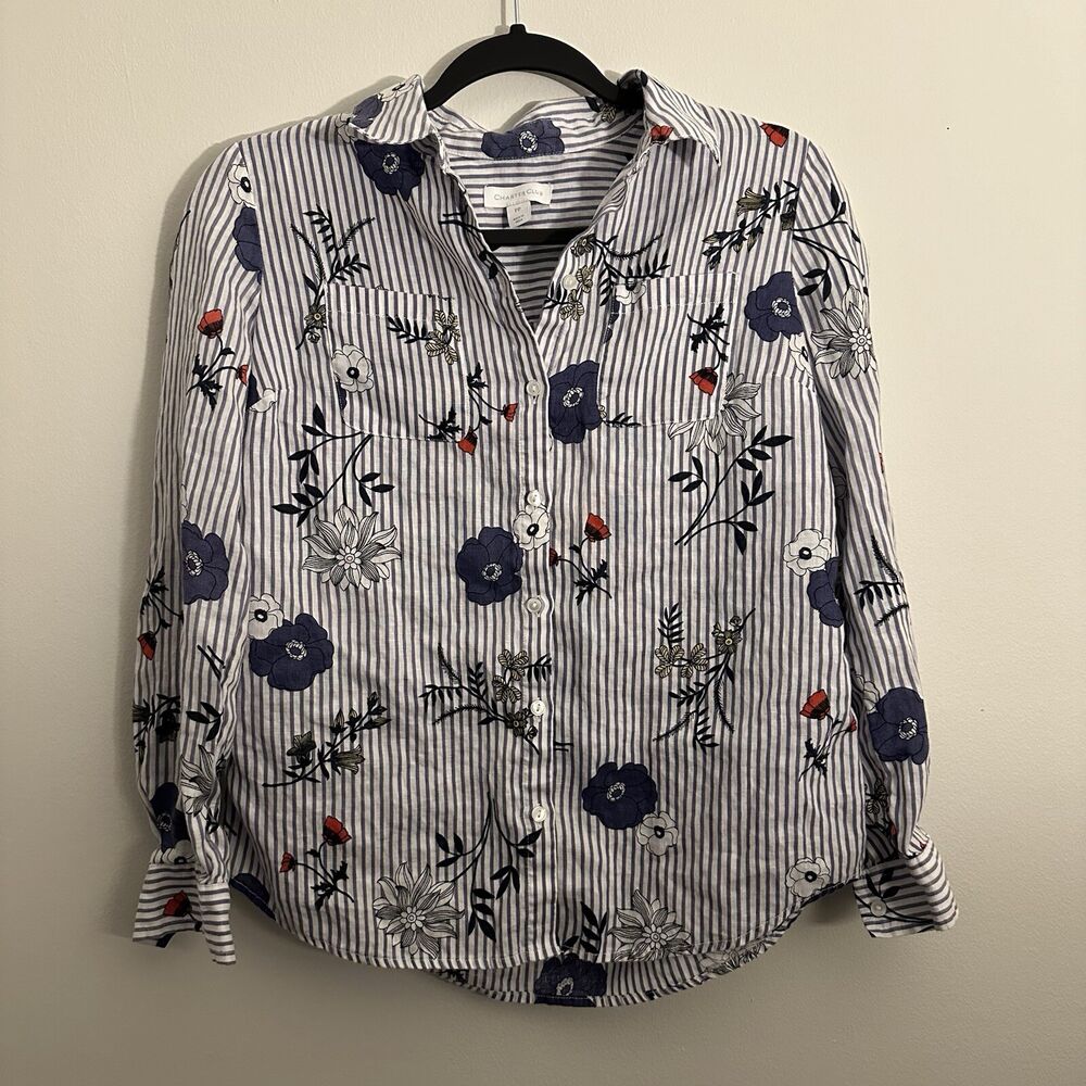 Charter Club Floral Button Shirt