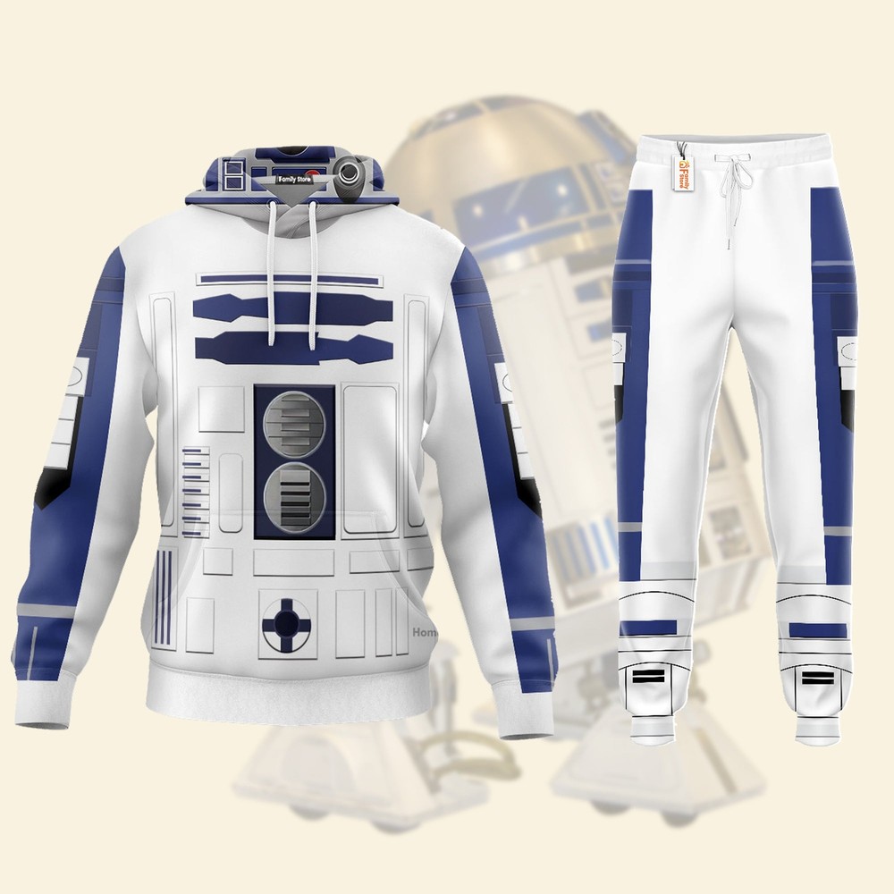 Star Wars R2 D2 Robot Costume Hoodie and Sweatpants Set SWHS15