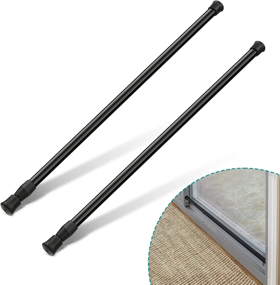 2 Pcs Adjustable Window Security Bars for Sliding Glass Door Safety