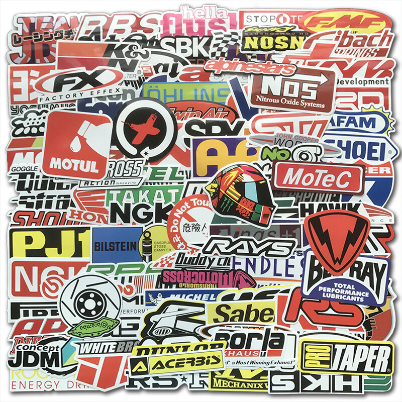 Lot Set of 100 Motorcycle Motocross Decals Stickers Racing ATV UTV Dirtbike Cool