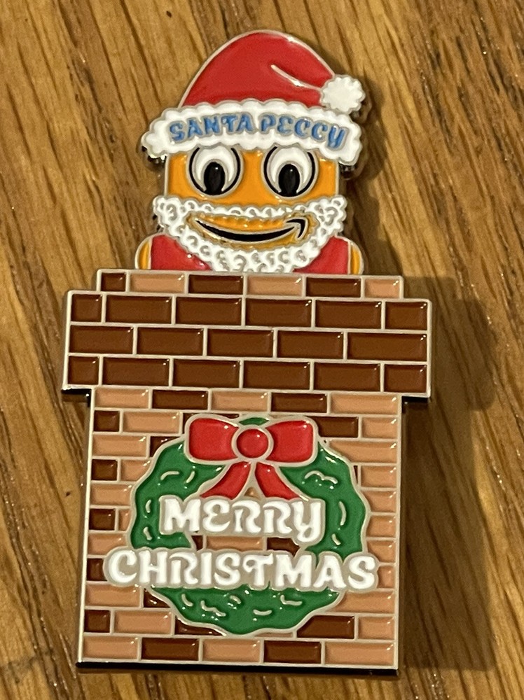 Santa Peccy in the chimney movable sliding Merry Christmas Amazon Peccy Pin