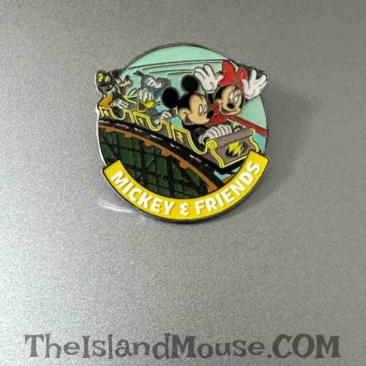 Rare Disney M.l.l. Mfg. Monogram Mickey & Friends Roller Coaster Pin (U7:125176)