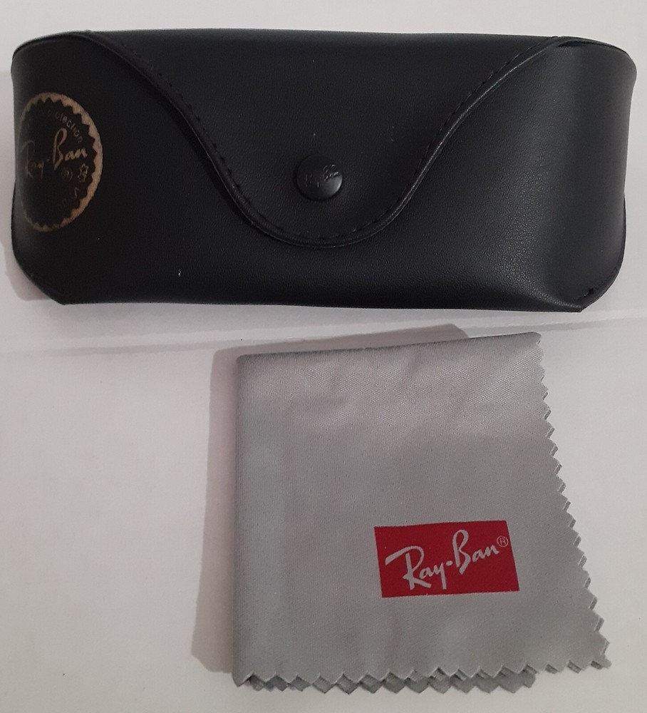 Ray Ban Sunglasses Glasses Case Soft Shell Felt Lined Black 6”