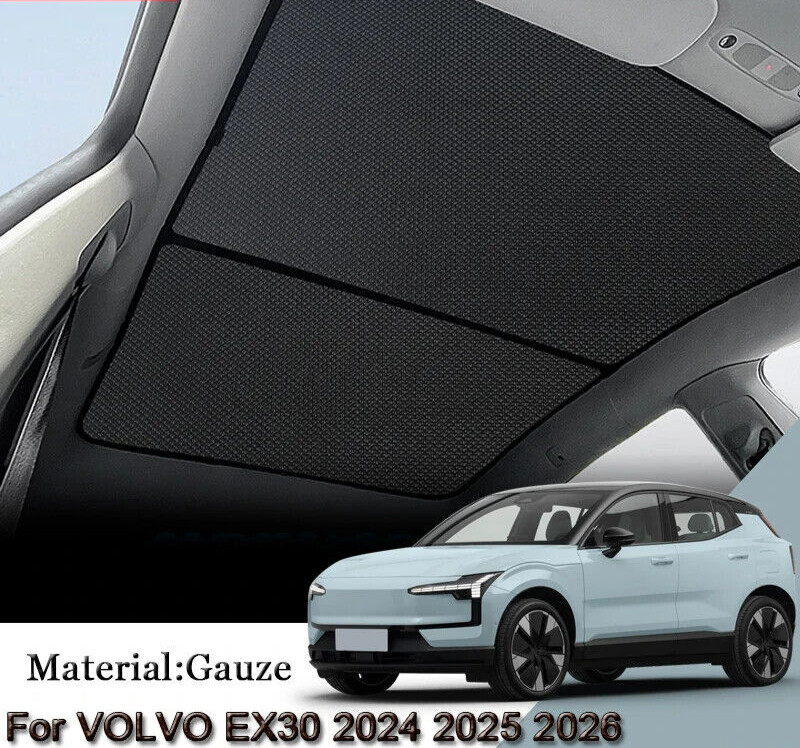 Volvo EX30 Custom Fit Foldable Glass Roof Sunshade for Sun Protection  