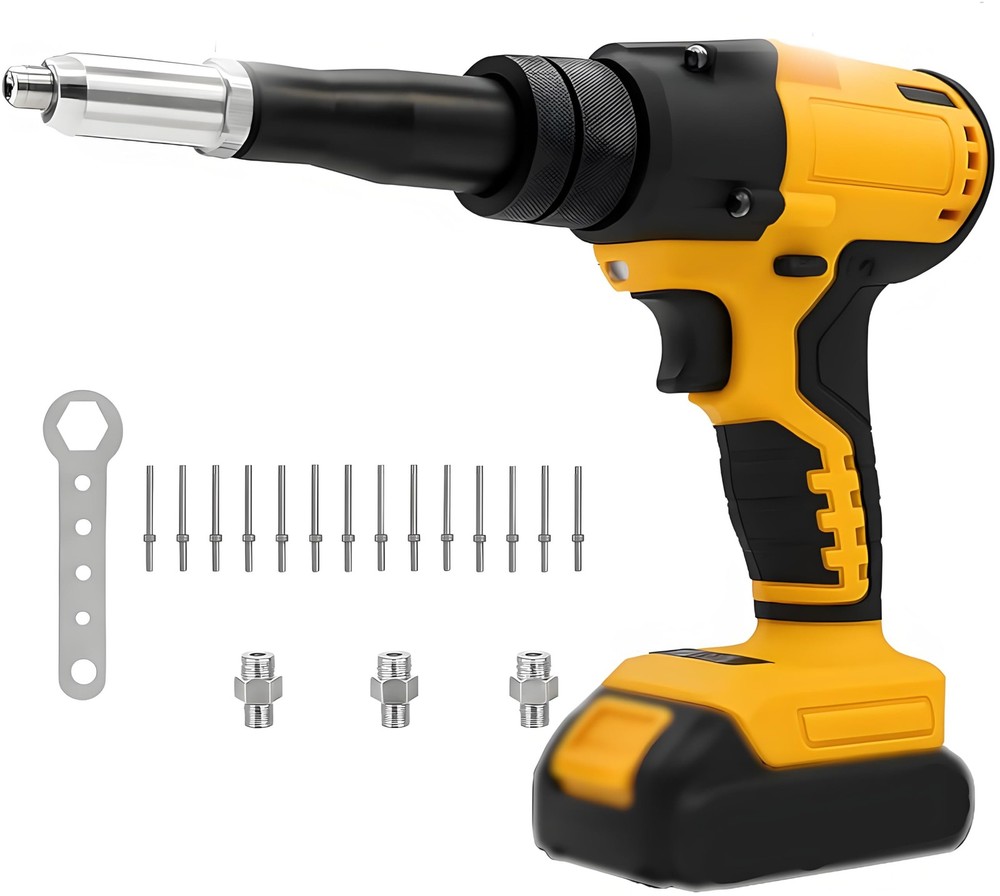 Cordless Rivet Gun Compatible with 20V Battery: Electric Pop Rivet Gun with 3...