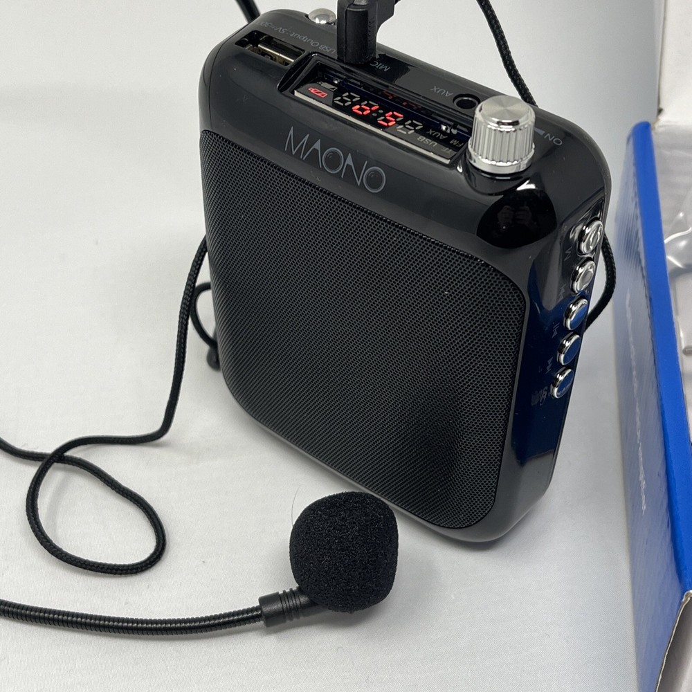MAONO Portable Rechargeable Voice Amplifier with Wired Microphone Mini Speaker-image
