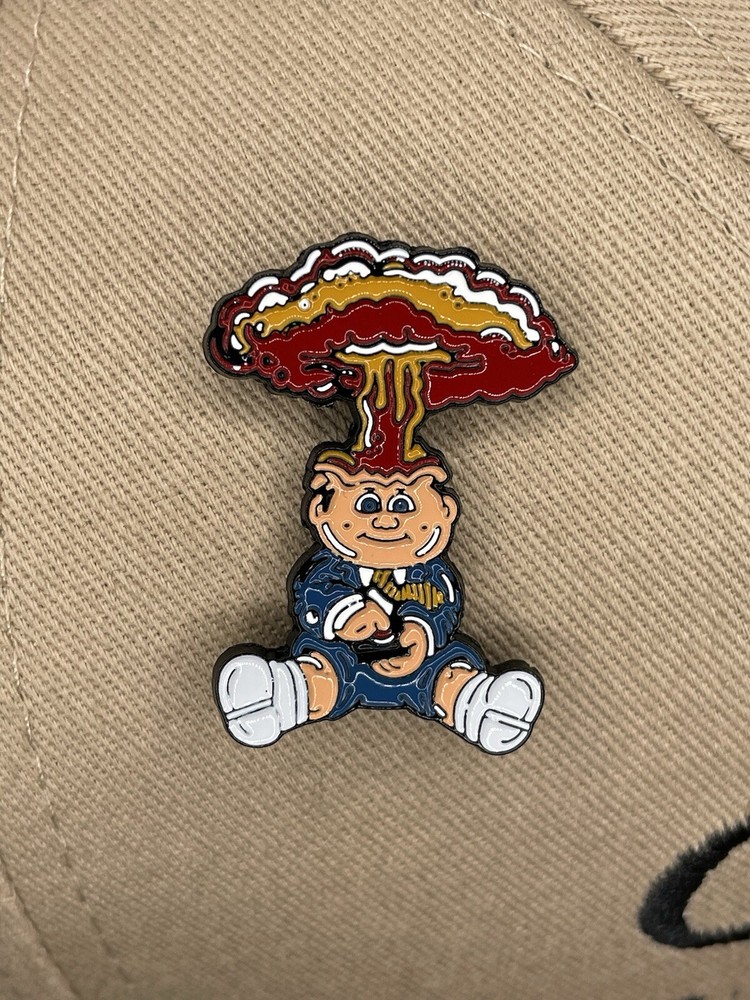 Garbage Pail Kids Atom Bomb Enamel Pin Classic Hat Bag Brooch 28mm