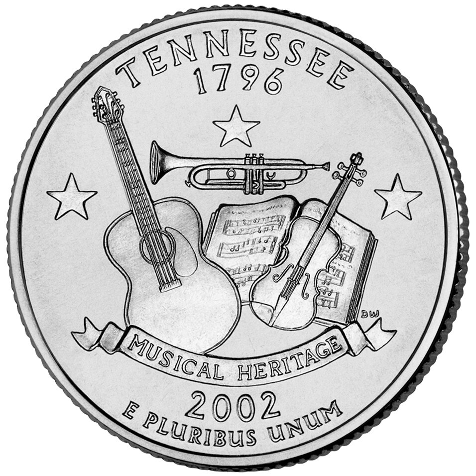 2002-D - Tennessee - U.S. State Quarter- UNC from US Mint