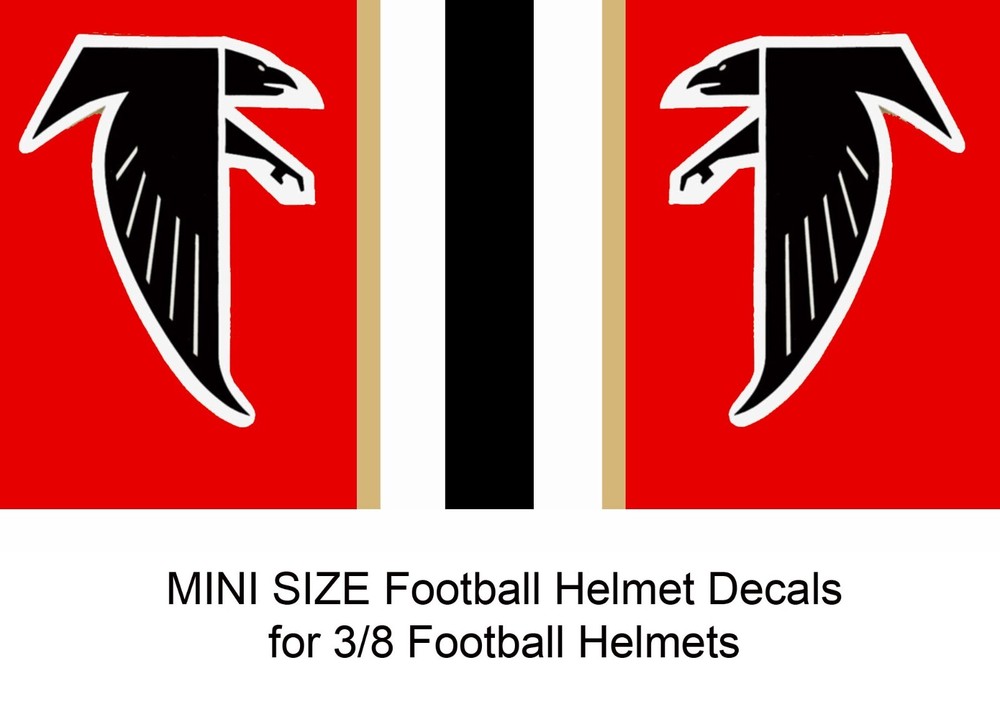 NOS 1966-1969 Atlanta Falcons Throwback MINI Football Helmet Decals - 20 mil